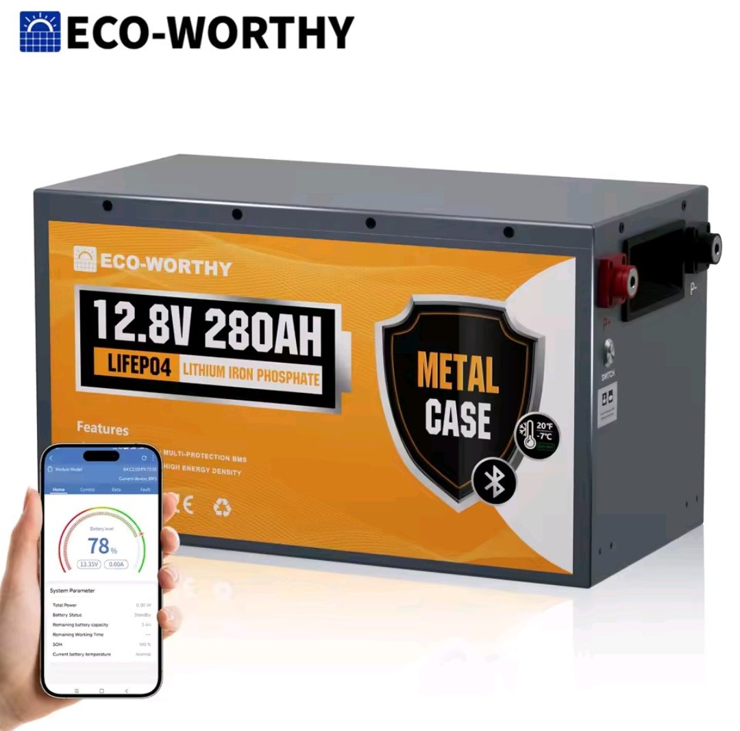 Ahm3dHub's tweet photo. ECO-WORTHY 3584Wh 12V 280Ah Metal Case LiFePO4 Battery w/Bluetooth & Low Temp Cutoff - Built-in 200A BMS - Deep Cycle for Camper, Traile
๐ช Get Now:
https://t.co/AAEEkxOCS1
#ECOWORTHY ๐ | #LiFePO4 โก | #DeepCycleBattery ๐ | #BluetoothBattery ๐ฑ | #12VBattery ๐ https://t.co/SGoePThWr0