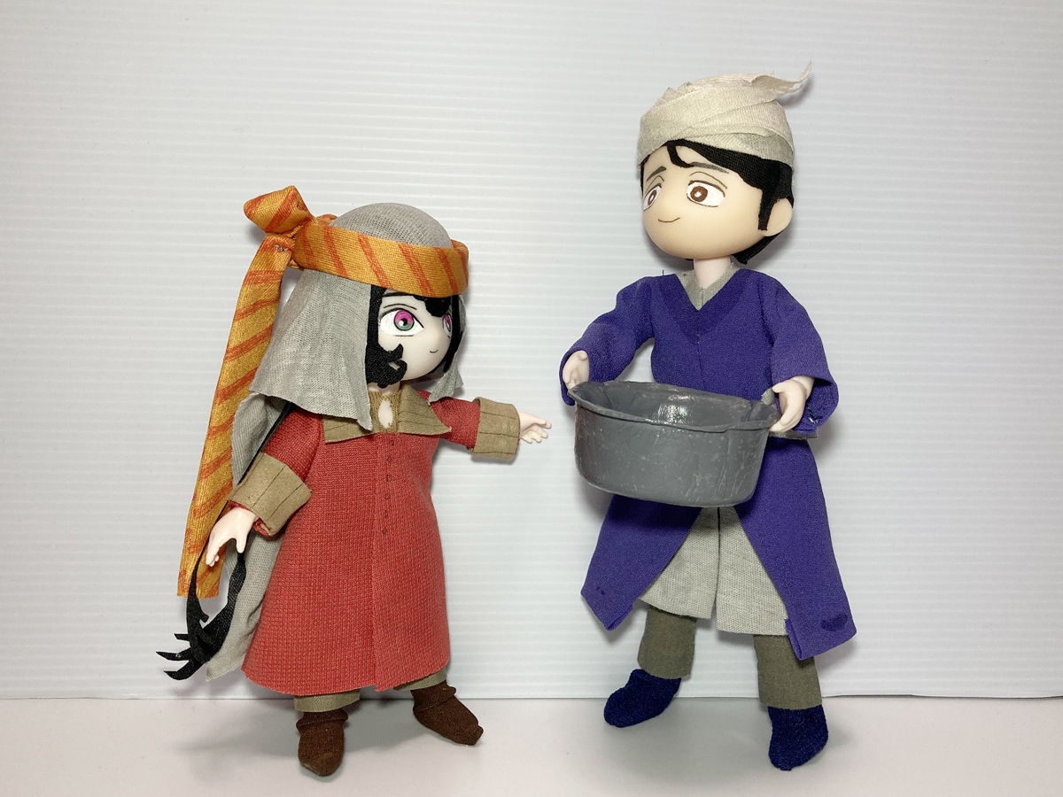 GolemTextile's tweet photo. ムハンマド坊ちゃんの人形。
史実や物語がどうであれ、人形というのは
持ち主の裁量で幸せにできる、というのが
この趣味の良いところかと。

#天幕のジャードゥーガル https://t.co/jqreDG1RsK