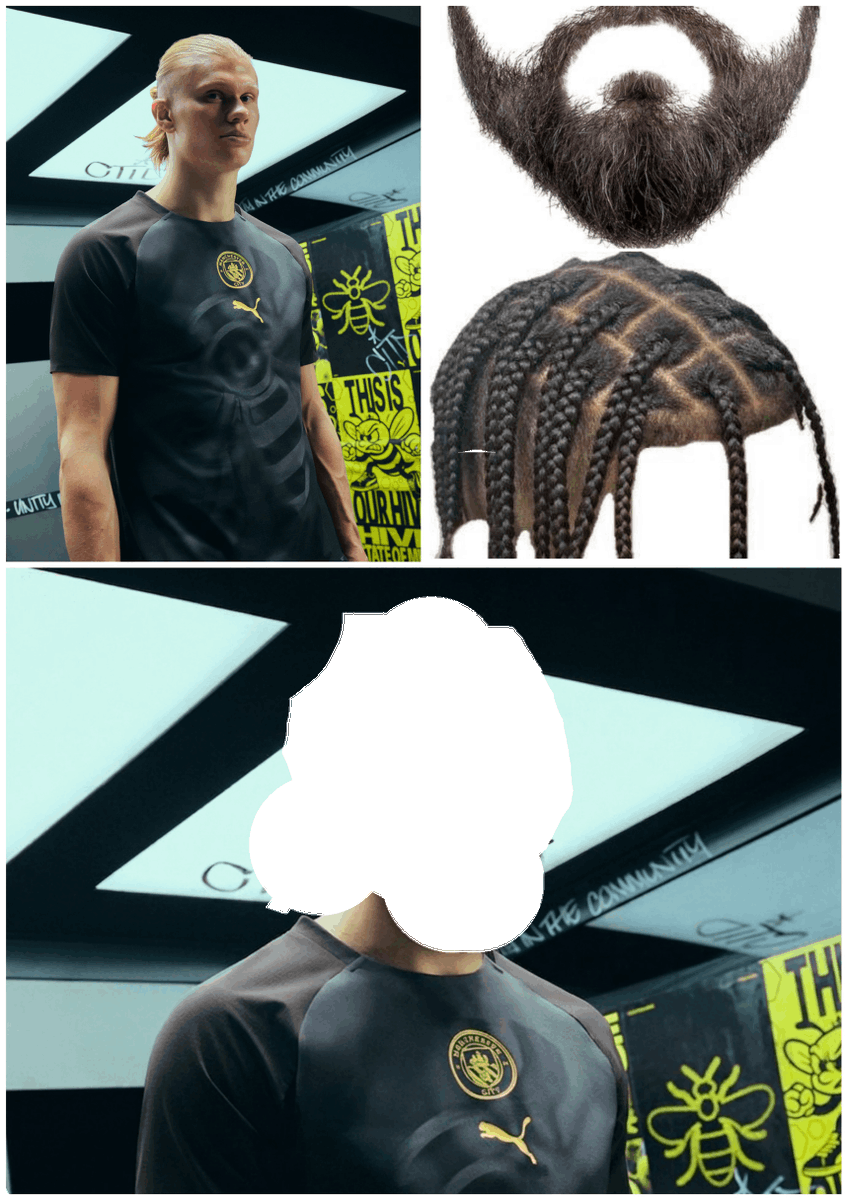 MCFC_Hugo's tweet photo. Here's how Haaland will look with this beard and hairstyle https://t.co/5N45leahZ0