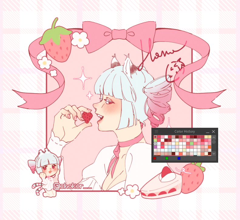 chokor__'s tweet photo. 🍓 artfight revenge for @shirokicchi 
#artfight2026 https://t.co/zXhHSj5EgX