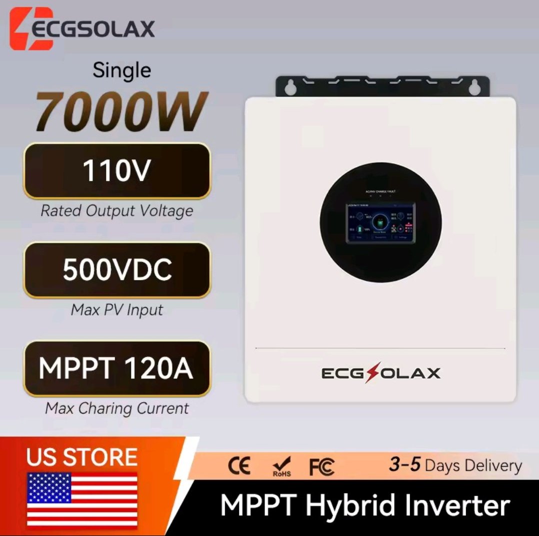 Ahm3dHub's tweet photo. 7KW Hybrid Solar Inverter 48V 110V/120V Single Phase Pure Sine Wave Inverter With MPPT 120A Charging Controller PV 500V

🏪 Get Now: 
https://t.co/TLYw2eqNZV

#HybridInverter ⚡ | #SolarInverter ☀️ | #PureSineWave 🔋 | #MPPT 🌞 | #48VSystem 🔌 https://t.co/h0yeBQkkaF