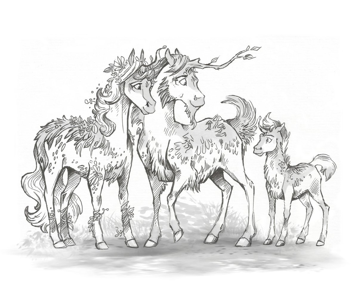 Taski_Guru's tweet photo. Line art of fantasy equine characters
#lineart #horseoc #unicornart #line_art #horse #kirinoc #unicornoc https://t.co/8pMqvcsNfW