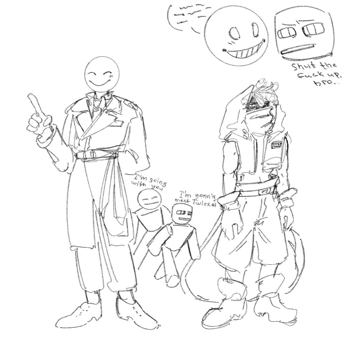 agentze0ro's tweet photo. I'm in this fandom now
I draw 2 designs of ThatMob and Verity.
I like the 2nd one,but my friends say's that the 1st one is better. Soooo, let's gooo
#thatmob #verity https://t.co/yNn0WsU1vU