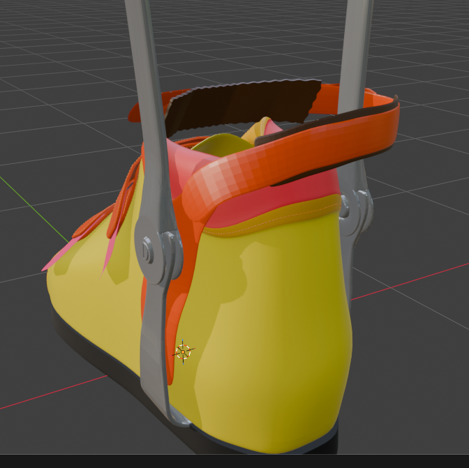 ikaikapo's tweet photo. 朝活blender。内反矯正Tストラップがだいぶと様になってきた。ネオプレンのギザギザは今回頂点をいじってます。#bldender #b3d https://t.co/qckE5p1T6g