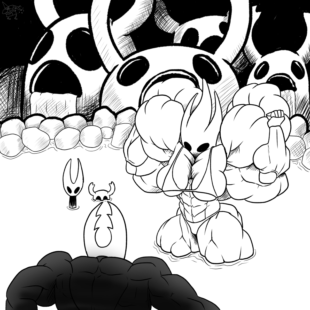 beefymancer's tweet photo. Di Bula Satak

These Bugs are Stacked!!

#hollowknightart #fanart #dryya #hollowknightㅤㅤㅤㅤ 

A request for gold tooth https://t.co/pVeEH26lXm