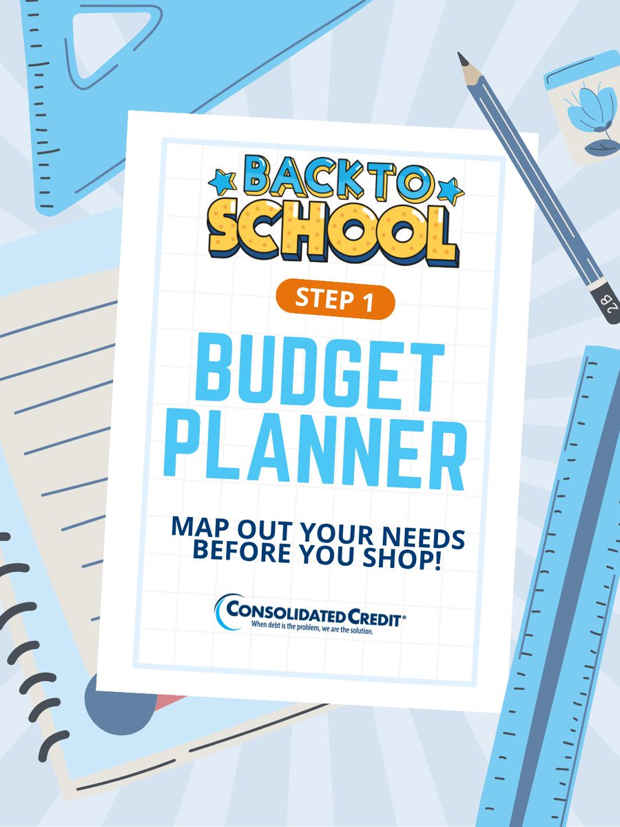 ConsolidatedUS's tweet photo. 🛒Avoid a September credit card hangover by setting clear category limits for tech, clothes, and supplies. Check out our free #BacktoSchool #SpendingPlanner before you shop:https://t.co/W8Co5Vn0gt
#BackToSchoolSavings #ParentingHack #ConsolidatedCredit #DebtSucks ☎️1-844-450-1789 https://t.co/OHpAWXDvAF