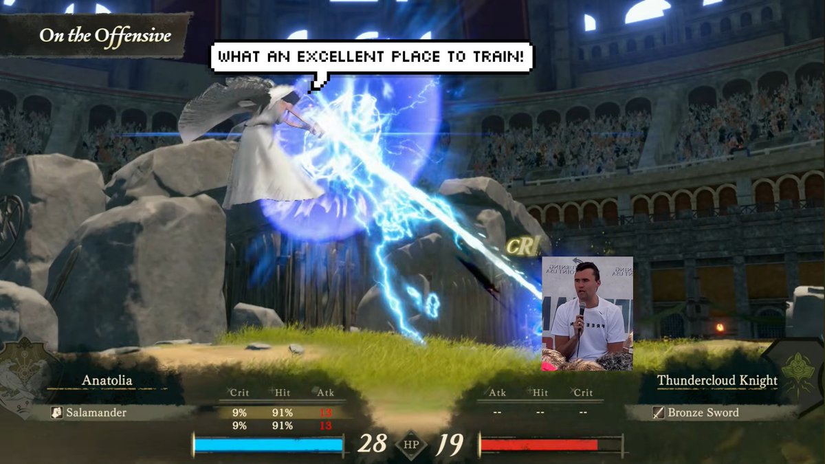 MagicMayro's tweet photo. This is how I imagine Anatolia trained for the Heroic Games in Fortune's Weave https://t.co/GO40sdAuod