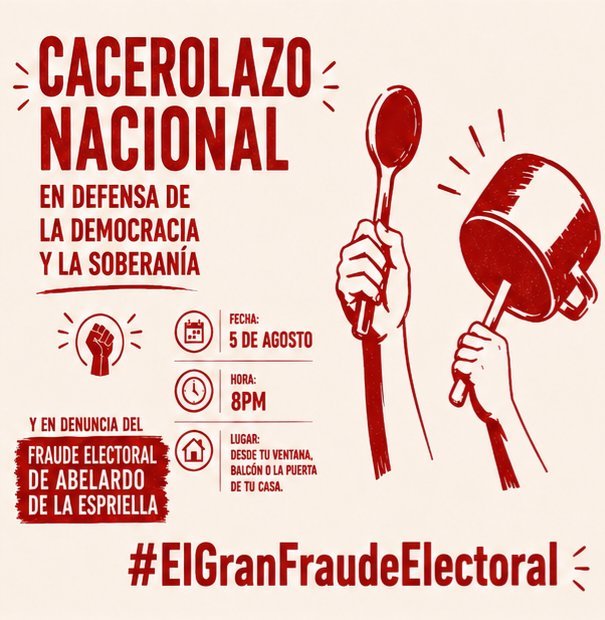 gener_usuga's tweet photo. Compartir urgente 
Mañana cacerolazo 8 pm en rechazo al fraude.

#ElgranFraudeElectoral 
#viral #colombia #gustavopetro https://t.co/0ePo7wsbQO