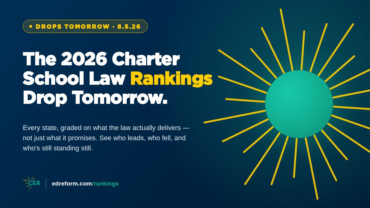 edreform's tweet photo. Where do you think your state will rank?
#CharterSchools #EducationOpportunity #ParentPower #EducationReform https://t.co/QYrIQvX5HM