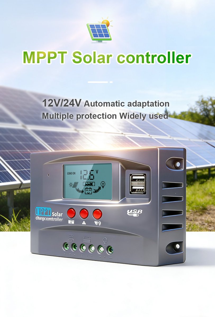 Ahm3dHub's tweet photo. MPPT Solar Charge Controller Regulator 12V/24V Auto 30A40A50A60A-100A Compatible with Lead-Acid, Lithium and LiFePO4 Batteries

🏪 Get Now: 
https://t.co/pLZWV5KTM1

#MPPT 🌞 | #SolarChargeController ⚡ | #LiFePO4 🔋 | #SolarPower ☀️ | #BatteryManagement 🔌 https://t.co/7FVU70nAdm