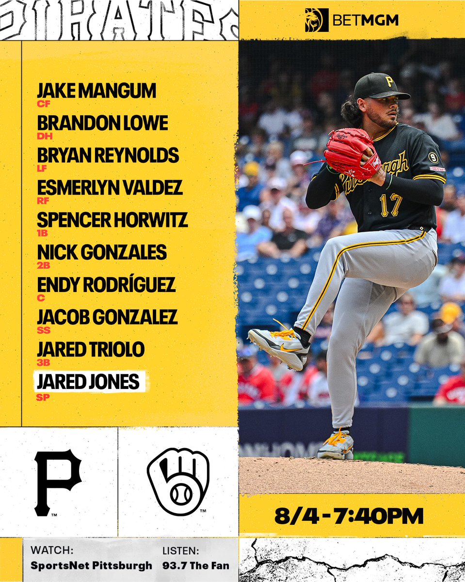 Pirates's tweet photo. 115/162. 

📺: @SNPittsburgh 
📻: @937TheFan https://t.co/k8t7ZhtMsi