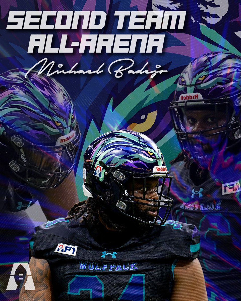 wolfpackaf1's tweet photo. Defense starts in the trenches, and Michael Badejo delivered results all season.

Our team leader in sacks gets the credit he deserves as he lands Second Team All-Arena Honors.

@af1football https://t.co/smMS2oox6v