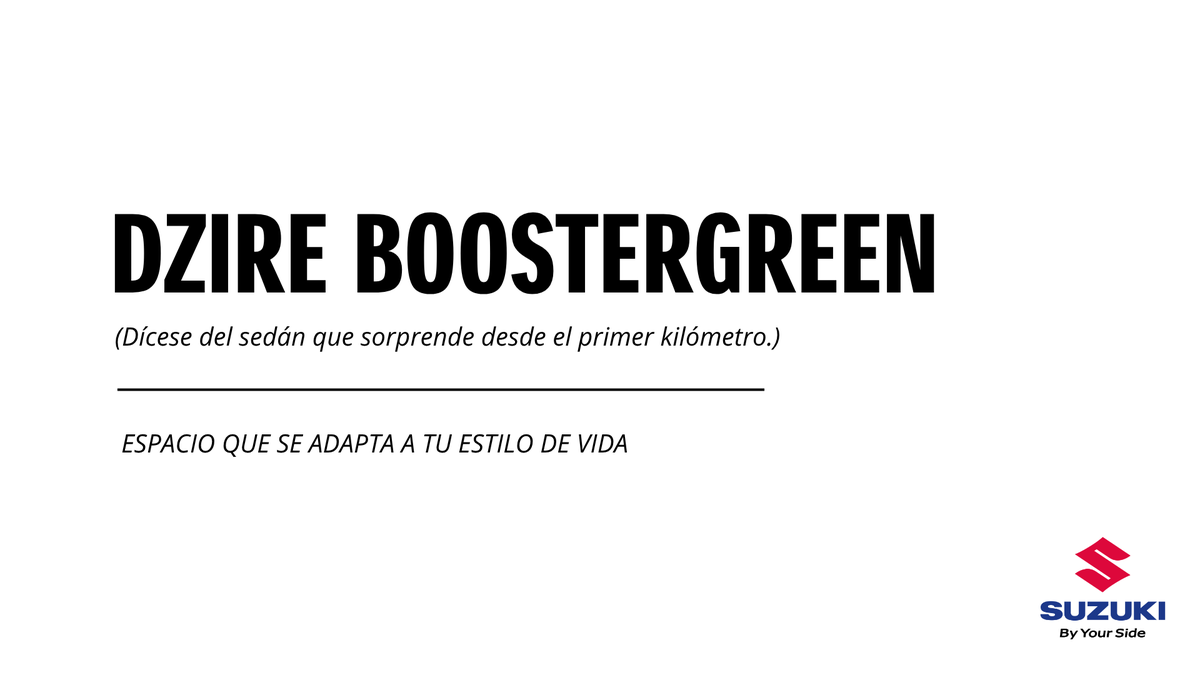 Suzuki_Mex's tweet photo. 🚗🇲🇽🇯🇵 Hay definiciones que solo se entienden en el camino. Conoce DZIRE BOOSTERGREEN. 🚗💚
👉 https://t.co/FjhFEShOIq
.
#SUZUKIMexico #DzireBOOSTERGREEN #BOOSTERGREEN https://t.co/xyOZGk1bPC