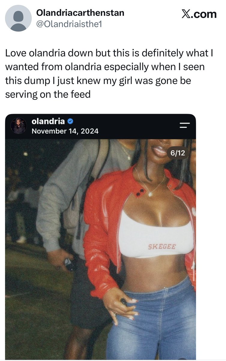 TinyWordsHarm's tweet photo. @Olandriaisthe1 adopted Olandria’s name, presented itself as her stan, then approvingly quoted @celebzr, an account known in the fandom for targeting her. 
It later promoted a contestant from this season of the reality show. Supporting multiple women isn’t the issue; using Olandria’s identity to push comparisons is why it looks like a setup.
