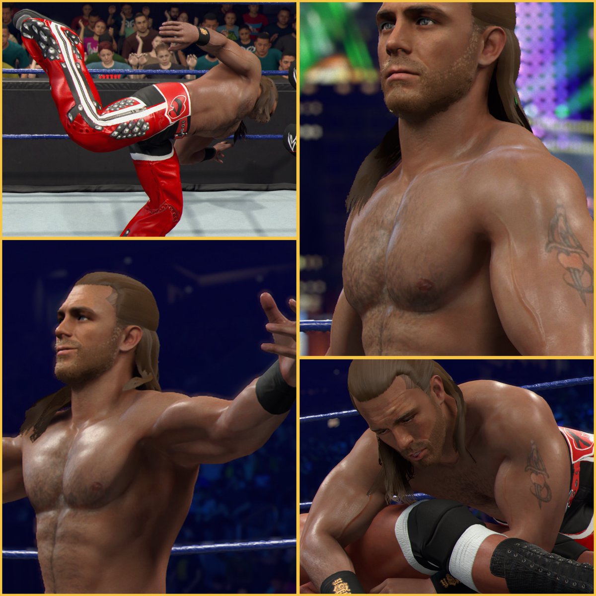 crappygolfer21's tweet photo. Brand new @ShawnMichaels CAW now up on #WWE2K26. You get a late 90's and late 2000's version. Comes with a custom render (I got it from C.C.).  I did my best, lol!

#CAWmmunity #WWE #SUMMERSLAM @KayfabeConcepts https://t.co/sQNfkAZnVH