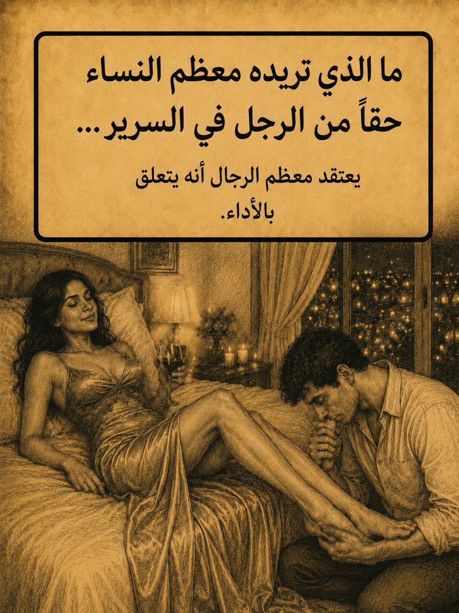 MOVIE7_'s tweet photo. ما الذي تريده معظم النساء حقاً من الرجل في السرير ...

يعتقد معظم الرجال أنه يتعلق بالأداء. https://t.co/vCEA5I1IMf