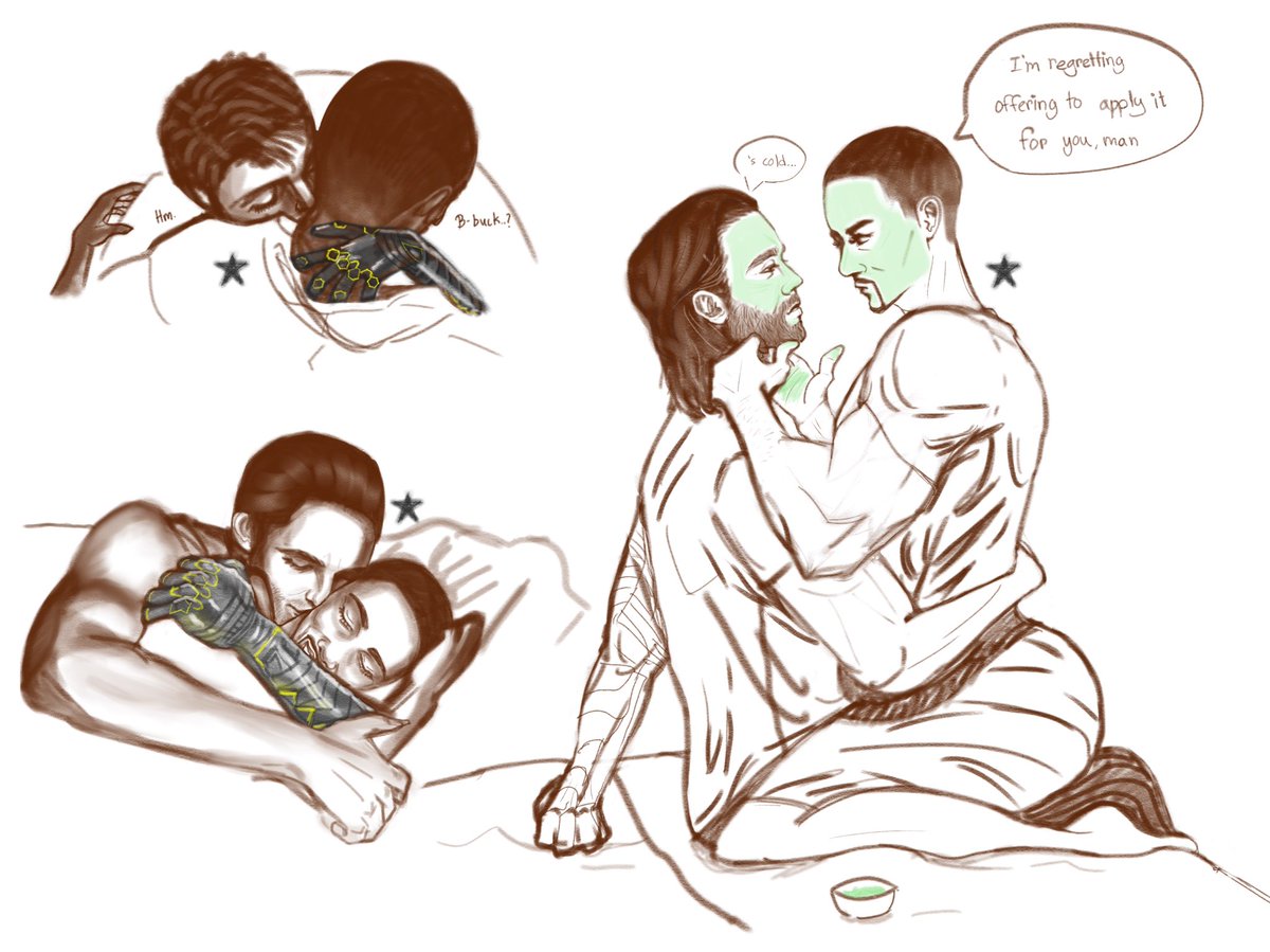 bitemebluntly's tweet photo. Clingy Bucky #sketch #sambucky https://t.co/dZ2YqnUSc8