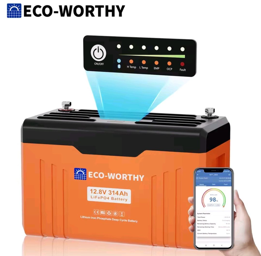 Ahm3dHub's tweet photo. ECO-WORTHY 12V 314AH LiFePO4 Lithium Battery Bluetooth with SOC LEDs, Low Temp Protection, 3840WH, for Off-Grid RV
๐ช Get Now:
https://t.co/DY3wPADUSu
#ECOWORTHY ๐ | #LiFePO4 โก | #12VBattery ๐ | #BluetoothBattery ๐ฑ | #DeepCycleBattery ๐ https://t.co/iqpEfKfdoG