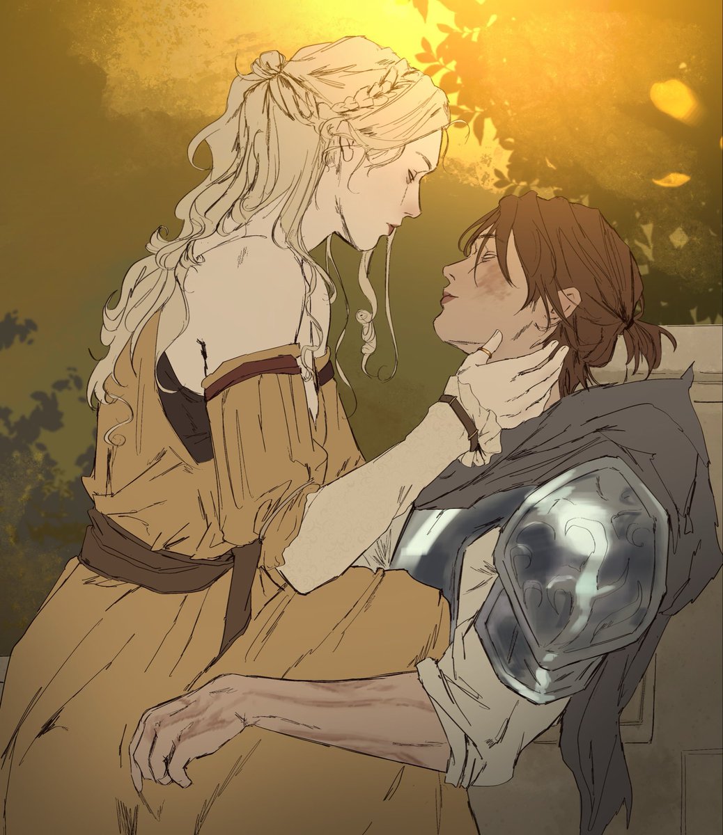 livingbusydying's tweet photo. Femdreil Royal au by my lovely and talented friend @Maplefoxx_ for a trade!! Aren’t they just perfect? 🥺 https://t.co/n780WTvKzr