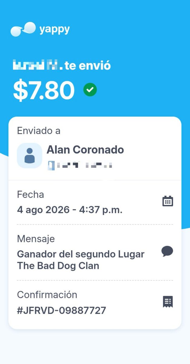 Vanne10G's tweet photo. Agradecemos a cada uno de los chicos por participar esta temporada de Julio en #TheBadDogs.

Entrega de los premios al top 2 con mejores puntaje en guerra:

🔹 TOP 1: PASS ROYALE  @manuelxzin
🔸 TOP 2: HÉROE @Alanilmar31

Gracias y muchas felicidades por sus premios 🙂🇵🇦✨ https://t.co/7nOgt98MIf