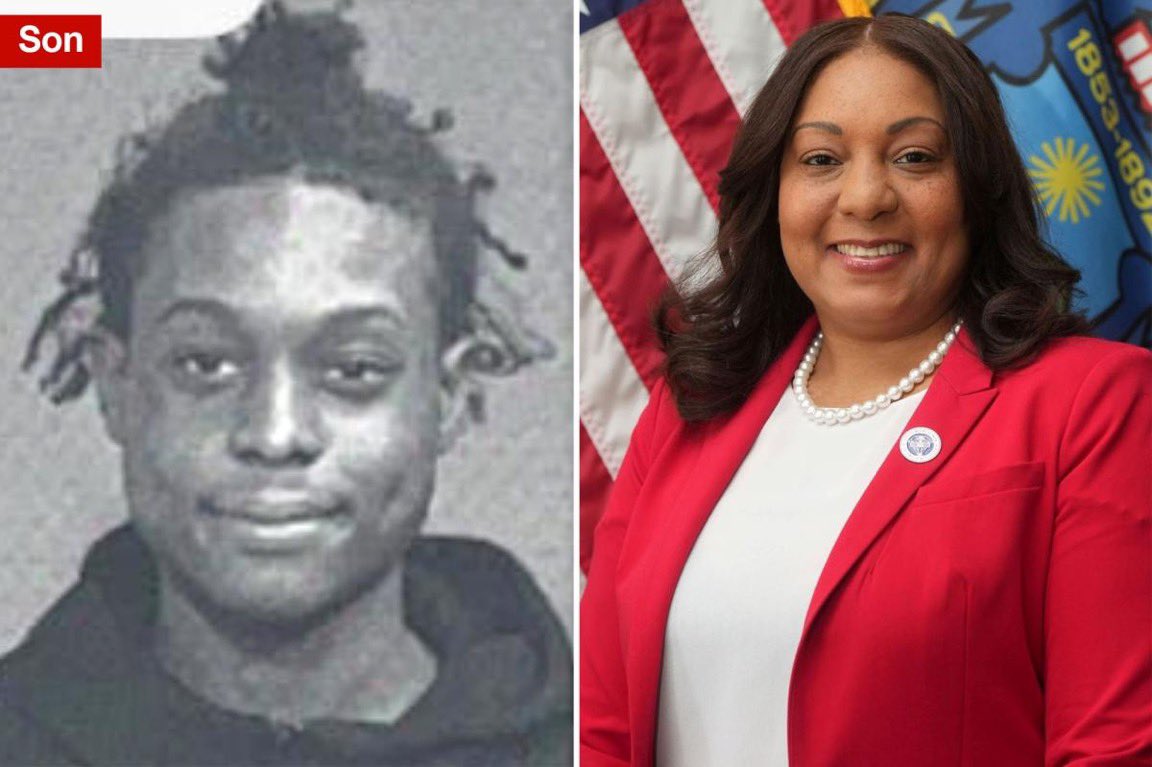 AFpost's tweet photo. A Black NY police official acted as a conspirator and getaway driver for her gang member son, resulting in the arrest of her, her husband, and her son, in a botched hit.
Follow: @AFpost https://t.co/5b0DFuchzB