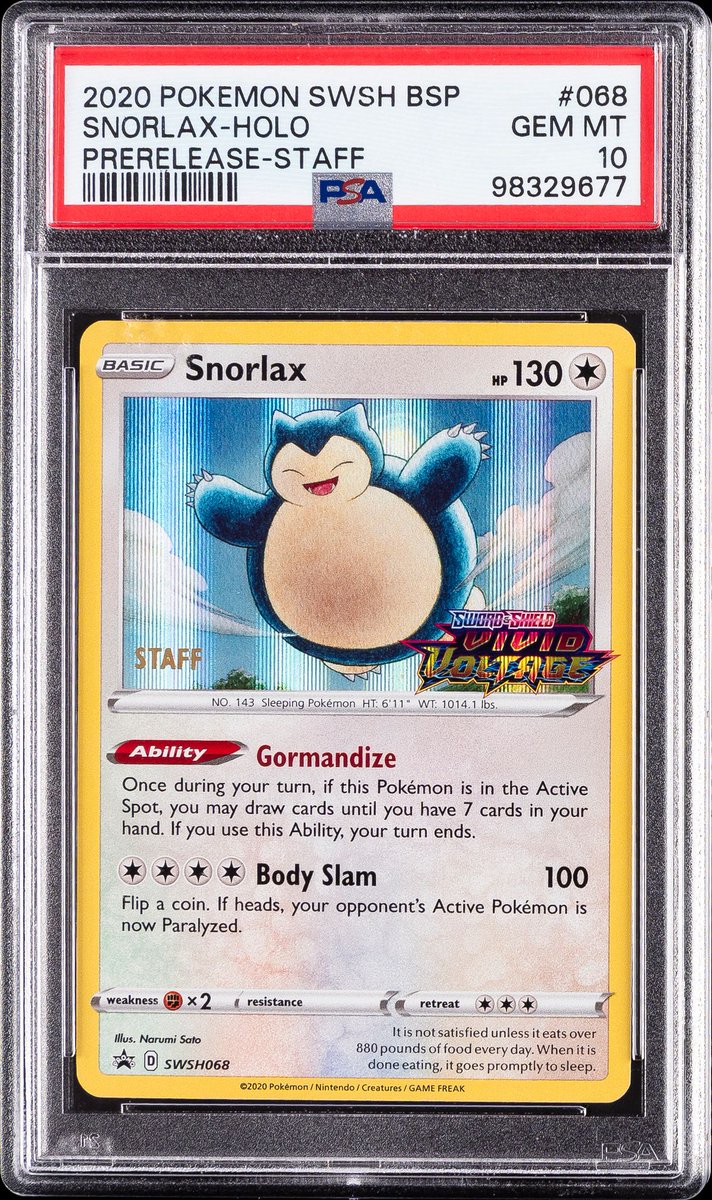 TroveBigPulls's tweet photo. 💥 Epic Pull 💥

SNORLAX-HOLO #068 | 2020 POKEMON SWSH BLACK STAR PROMO

Value: $1,136
Pack: Snorpax Premier ($250)

https://t.co/2r10QKmaMn https://t.co/2uk8SqWVOZ