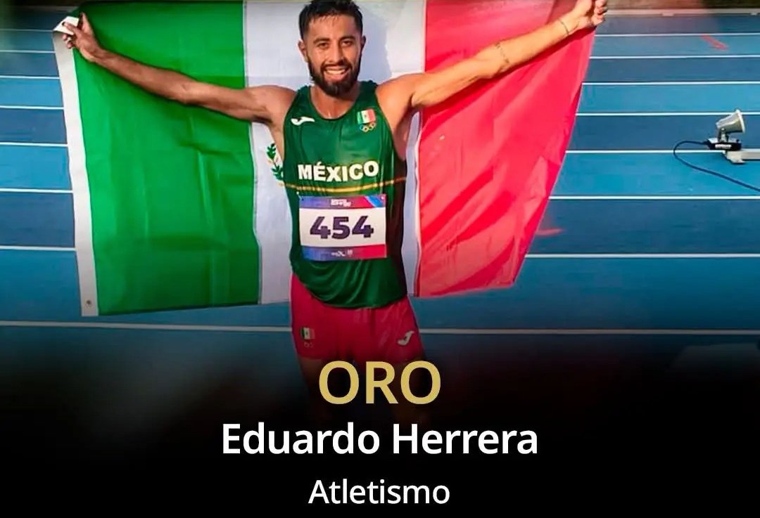 OdiseaD's tweet photo. EDUARDO HERRERA CAMPEON EN LOS 5000M. En Santo Domingo, excelente carrera del mexiceno.Medalla de Oro para México. @LaloHerrera15 @OdiseaD https://t.co/Eq568RJjDy