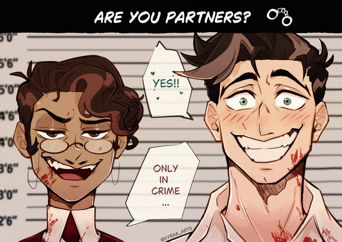 kyraa_arts's tweet photo. Because I love them so much P2 of my entry for #murdermediaweek2026 Day 6: Partners in crime 🫶🔪

#radiostatic #murdermedia #voxal #hazbinhotel https://t.co/FdWQJCvOsA