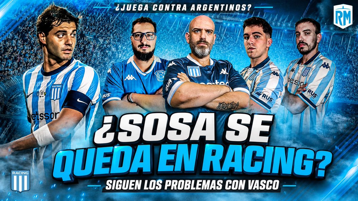 RacingManiacos's tweet photo. #NocheALoRacing 📻

Desde las 20 horas prendete a un nuevo programa de @RacingManiacos por #Youtube.

Temas del día

- #Nacional busca a Martirena 🔥

- Problemas en la salida de Sosa ⚽

- ¿Juega con #ArgentinosJuniors? 🤔

👉 https://t.co/VimiexmPZr https://t.co/6roIBreR7l