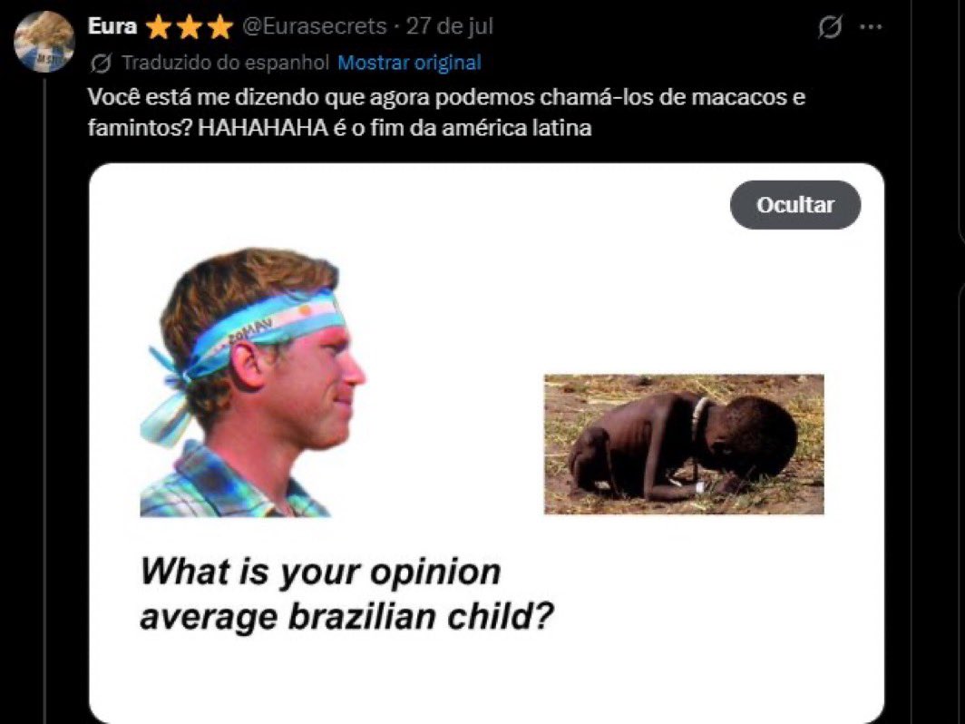 TayTarantula3's tweet photo. Los argentinos se ganaron el odio de Latinoamérica, y luego a nivel internacional, como consecuencia de sus proprias acciones. Si tanta gente te odia, el problema eres tú https://t.co/wCIJCXqG0N