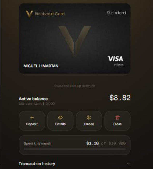 TrincoXYZ's tweet photo. @WizCalls Easy bro, come take a look at $VAULT the chart is looking sexy

Major catalysts are rolling out this week     

 privacy /neobanking on Robinhood 

plus a first sneak peek at the BlackVault card. 

https://t.co/8yfbDBtaIi https://t.co/xoGMRXjANB