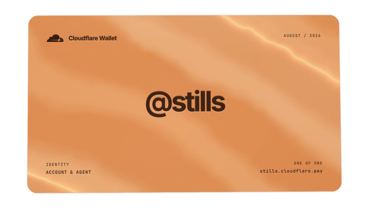 stillscamera's tweet photo. I just reserved my Cloudflare Wallet tag: https://t.co/nHf96yJ2RS.

Pretty peak https://t.co/wqHZpHFRkU