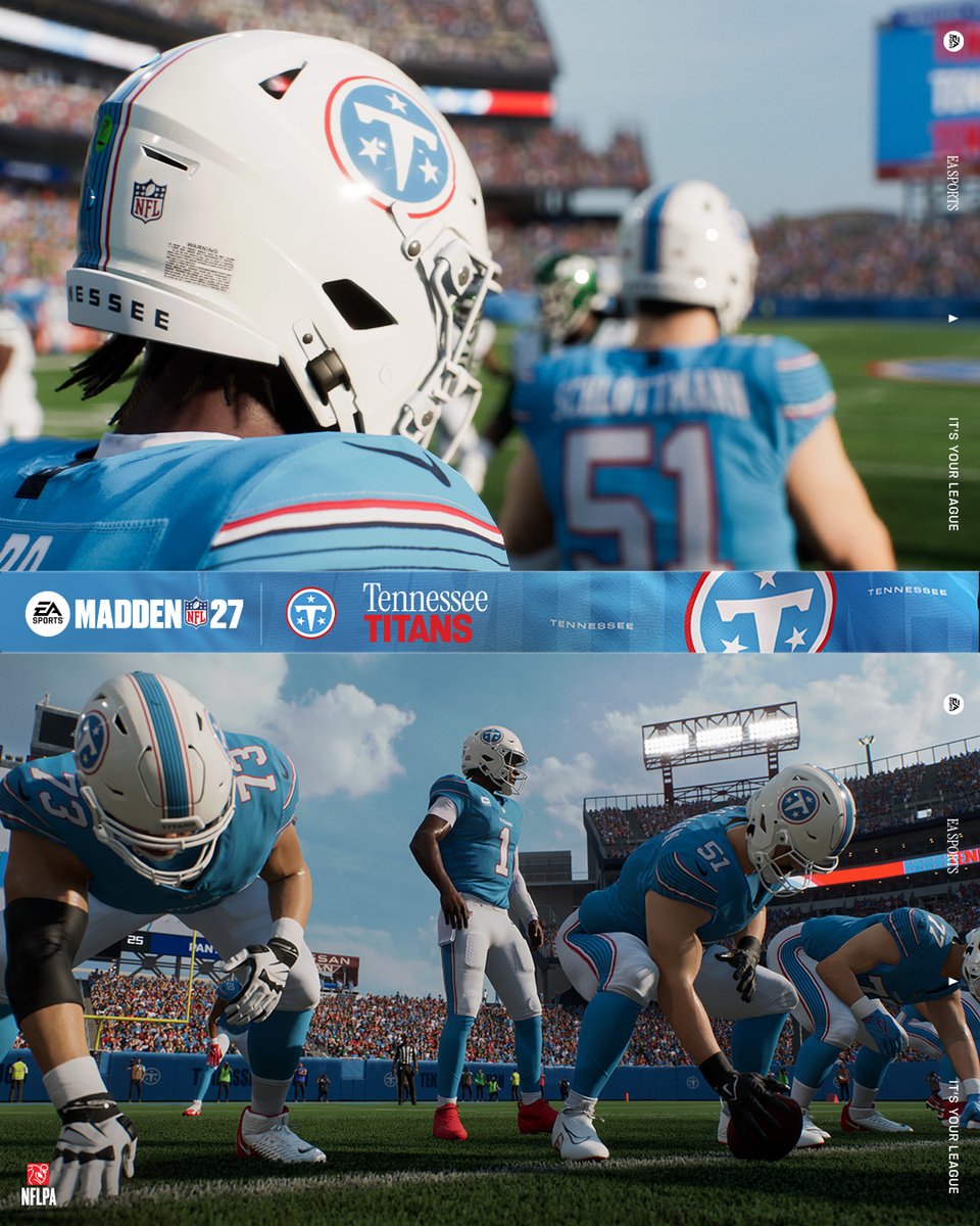 EAMaddenNFL's tweet photo. What's your favorite uniform in #Madden27? 

3-day early access starts 8/10: https://t.co/UyuZcgQHlv https://t.co/PTROuzqbLu