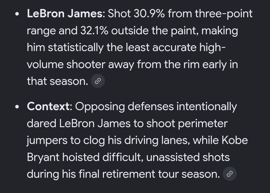 HEALTheAgency's tweet photo. @balldontstop The PEDs gave Lebron time for his skill to catch up.

Lebron was on par with retirement season post achillies / rotator cuff surgery Kobe, as the worst perimeter shooters in the NBA.

Without the PEDs Bron would've declined around 30-33 yrs https://t.co/qLHW98Cp3U