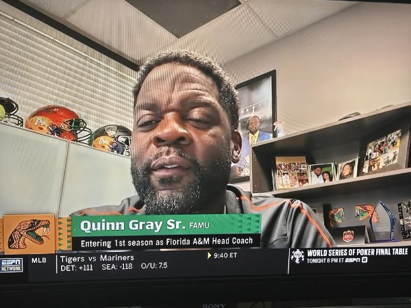 IWeaveSteve's tweet photo. Great Job By @FAMU_1887 @FAMU_FB #Coach @CoachQGray Representing #FAMU & Letting The Nation Know He Is Restoring The Strike! #AllIn! #WeBraggDifferent! https://t.co/vL00ujrURx