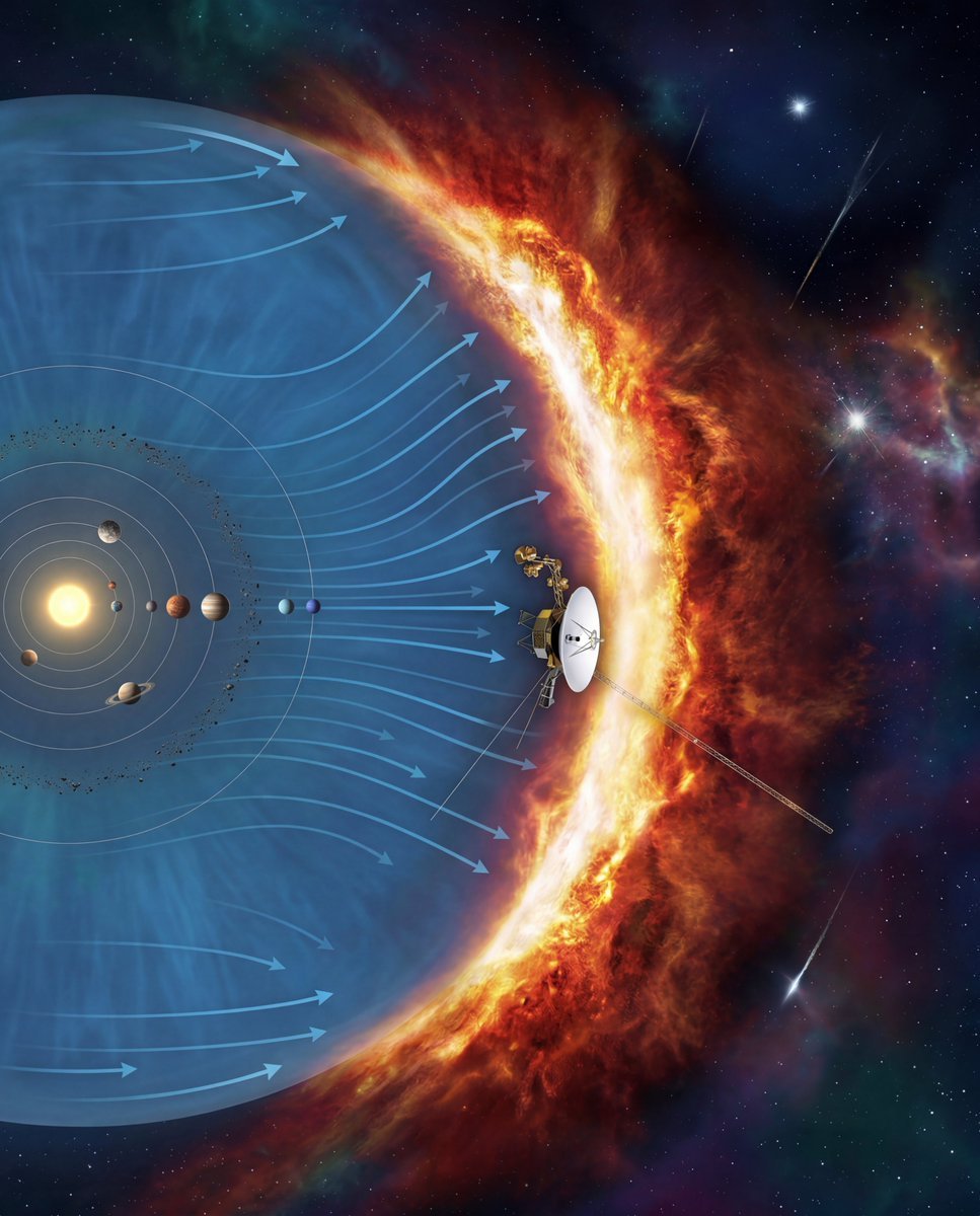 fascinatingonX's tweet photo. 🚨: Voyager finds a 90,000 °F "WALL OF FIRE" at the edge of our solar system https://t.co/mMsQfzS0AE