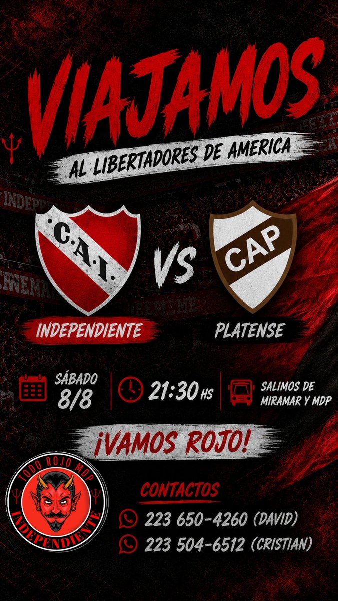 TodorojoMdp's tweet photo. Ya estamos anotando para el partido de este sábado! No te quedes afuera!! https://t.co/mZtPQ3XKgA