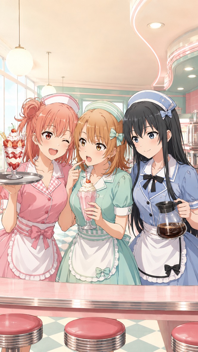 miyu_arina's tweet photo. 俺ガイルリスペクト／スマホ壁紙シリーズ📱✨

スマホ壁紙 Part 29
アニメ感を出した、コスプレ衣装の彼女たち4選🎀✨

Oregairu-inspired Smartphone Wallpapers 📱

SFW illustration.
#AIイラスト #俺ガイル #スマホ壁紙
#雪ノ下雪乃 #由比ヶ浜結衣 #一色いろは
#Oregairu #AnimeWallpaper https://t.co/kw4RHXGgOT