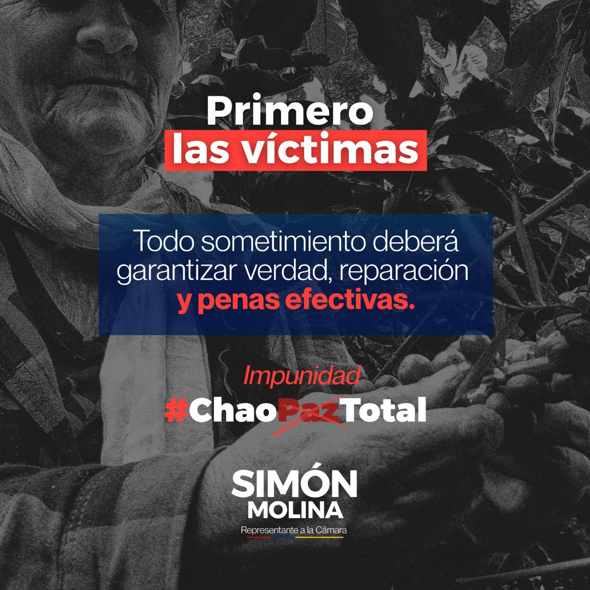 simonmolinag's tweet photo. Chao a la Paz Total de @petrogustavo.

Su política le regaló impunidad a criminales con más 362 años de condena juntos.

El experimento de Petro fracasó.
Se acabó el gobierno que negociaba con criminales.

#ChaoPazTotal https://t.co/TaXCbj7lca