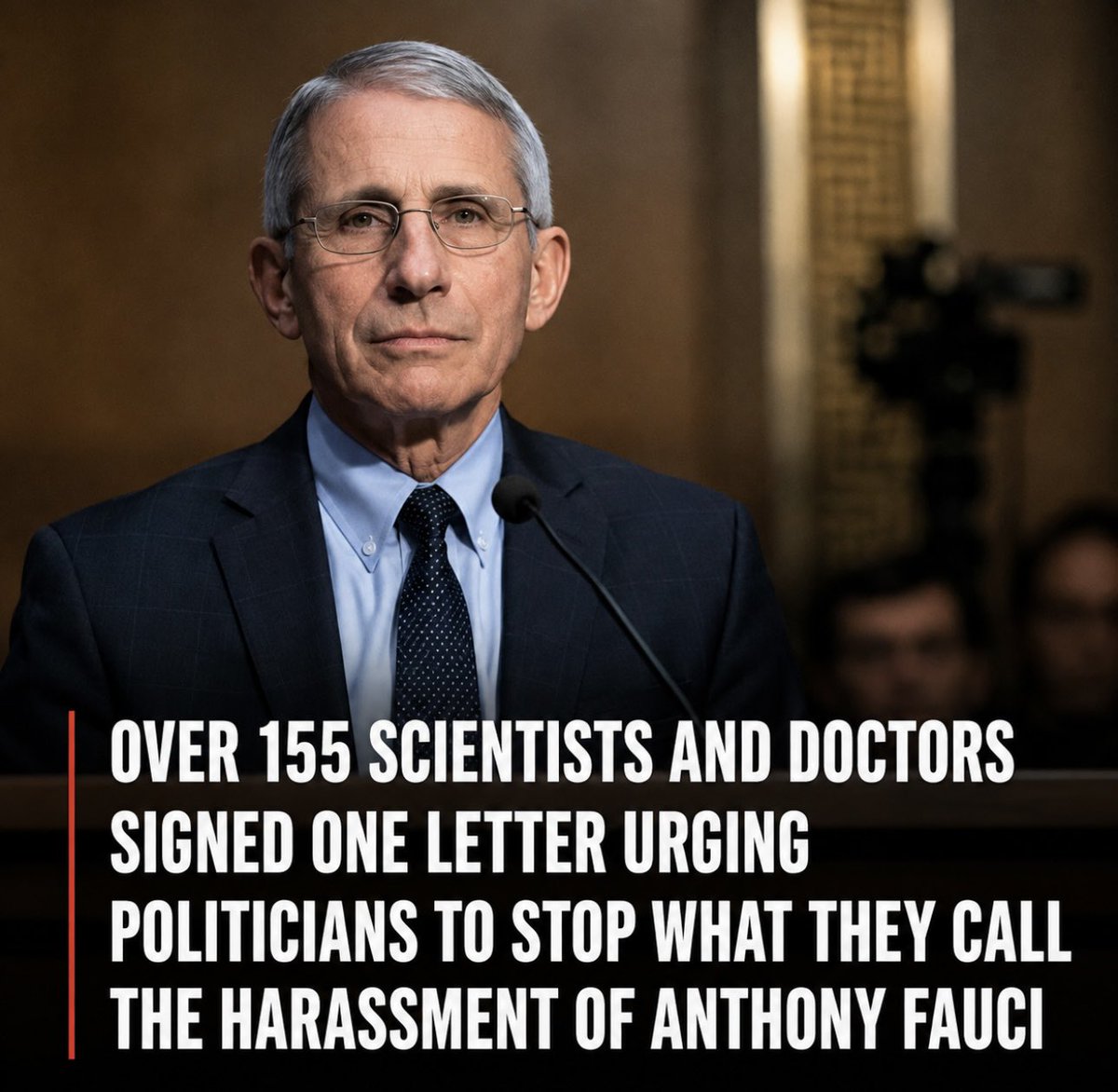 toobaffled's tweet photo. Over 155 scientists and doctors signed a letter telling politicians to stop “harassing” Anthony Fauci.

They’re calling questions about COVID origins, gain-of-function research, and pandemic policies “witch-hunts.”

Interesting how quickly the medical establishment circles the wagons when one of their own faces real scrutiny.

Accountability isn’t harassment.