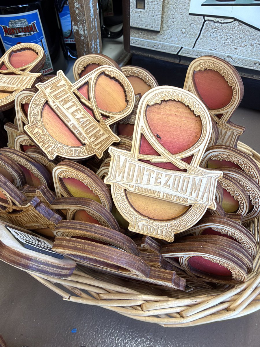 just_ask_danny's tweet photo. Here’s a look at some of the new merch for MonteZOOMa Forbidden Fortress at Knotts Berry Farm. The ride is continuing to test off and on, but no opening date has been announced. https://t.co/tfGAv4123z