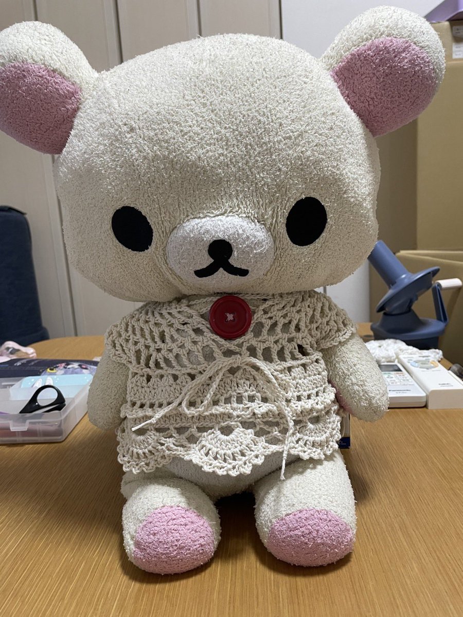 tomtom19661209's tweet photo. YouTubeをお手本に
うちのコリと
お揃いで編んでみた

#コリラックマ https://t.co/bGLczI8Dw3