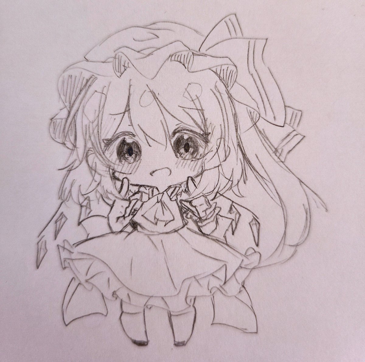 ＊断捨離様用＊4枚目 東方 手描きイラスト 色紙 桜フランドール・スカーレット 断捨離様用＊4枚目 東方 手描きイラスト 色紙 桜フランドール