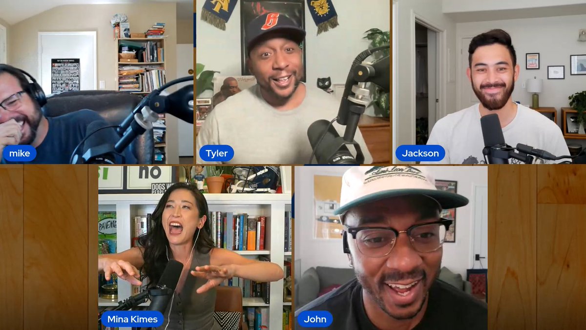 JenkinsAndJonez's tweet photo. The homie @minakimes came on the pod to talk 1996 BRACKET and naturally things got a little off the rails 🤣

Only available at https://t.co/2R4sxpPPsl https://t.co/Kk09Rsja35