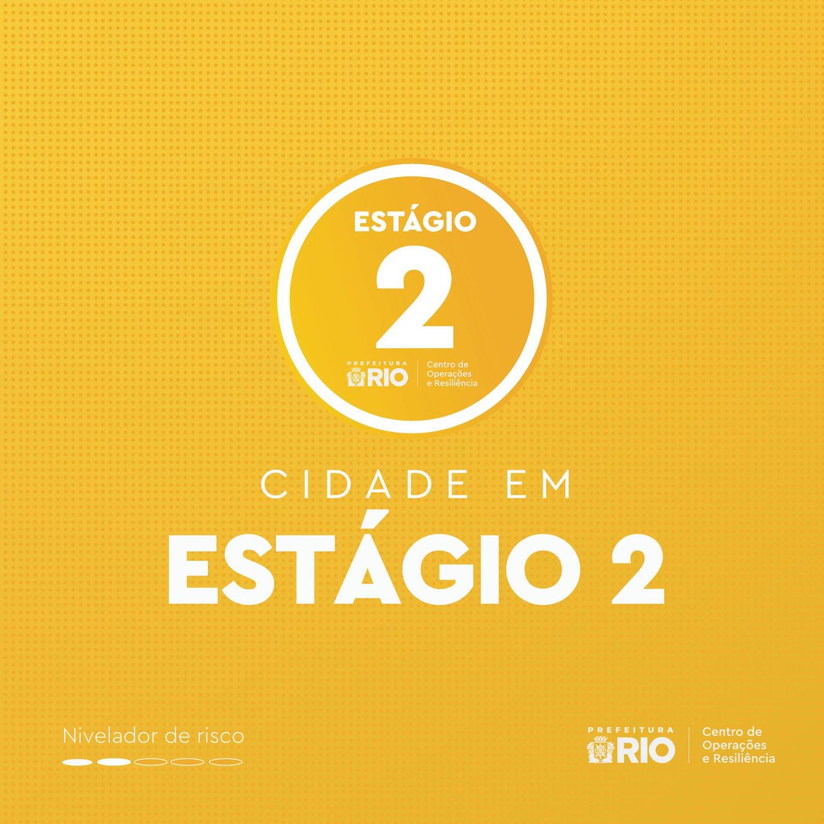 PenhaNewsRJ's tweet photo. MUNICÍPIO DO RIO DE JANEIRO ENTROU EM ESTÁGIO 2 ÀS 19H00 DESTA TERÇA-FEIRA, DIA 4 DE AGOSTO DE 2026

O Centro de Operações e Resiliência da Prefeitura do Rio (COR-Rio) informa que o município do Rio de Janeiro entrou em ESTÁGIO 2 às 19h00 desta terça-feira. https://t.co/qhSmTorQNG