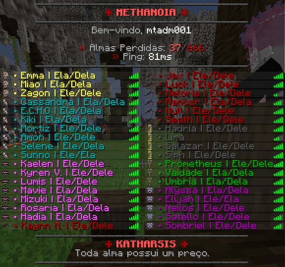 Jackiee_033's tweet photo. Simplesmente 37 pessoas no server em uma plena terça-feira a noite... Muitissimo grata por todos vocês players de #MethanoiaSMP https://t.co/0LoaMZvI1y