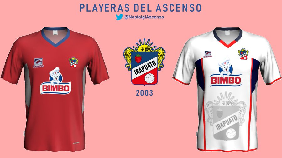 NostalgiAscenso's tweet photo. Jerseys de los freseros del Irapuato utilizados en CLAUSURA '03 https://t.co/AiJuQrqlZI