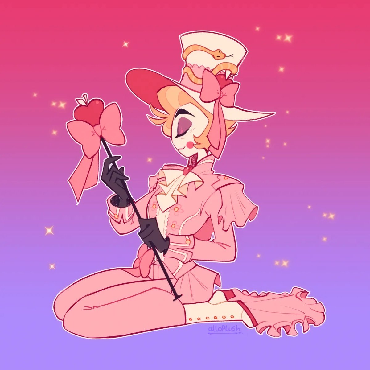 alloplush's tweet photo. gonna start posting the drawings i made for Lucifer pink week!

#LuciferPinkWeek2026Day 1: Pink is the height of elegance https://t.co/GnXBbAkq6G