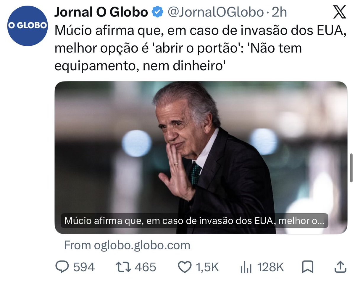 RafaelFontana's tweet photo. Sim, Múcio está correto.
Generais e almirantes me dizem isso há anos.
Lula será humilhado. https://t.co/VR9iXnR93D