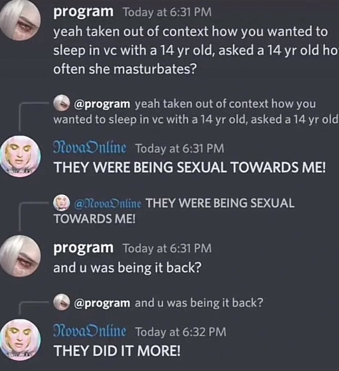 shadowboy529's tweet photo. @nova_gage51239 You’re a pedo, Gabe. Hope you like prison food https://t.co/JICNHsTUWo